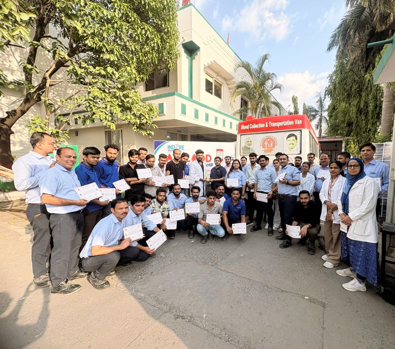 Blood donation drive at the Pithampur plant