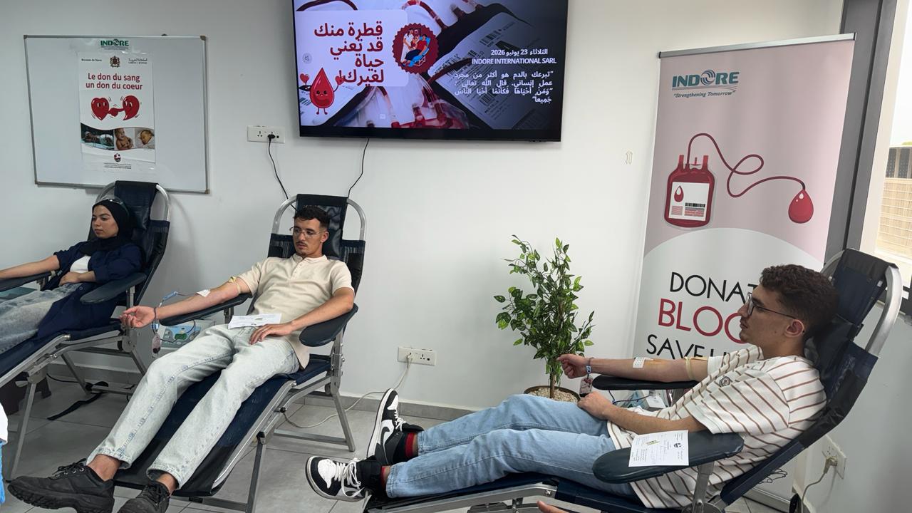 Blood donation drive in Morocco
